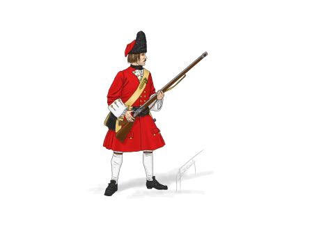 Гренадеры солдатских полков с ручными мортирками при осаде шведской крепости. 1704 - 1709 гг.