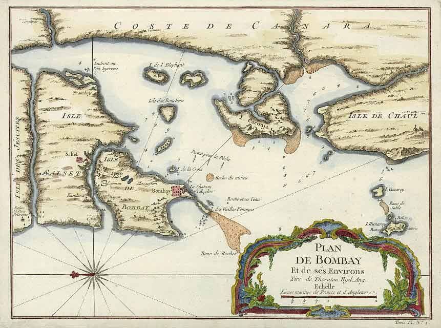 План острова Бомбей и прилегающих территорий