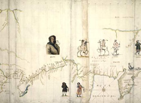 Карта Сибири и Дальнего Востока, составленная Витусом Берингом