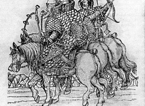 Поместная конница. Гравюра 16 века