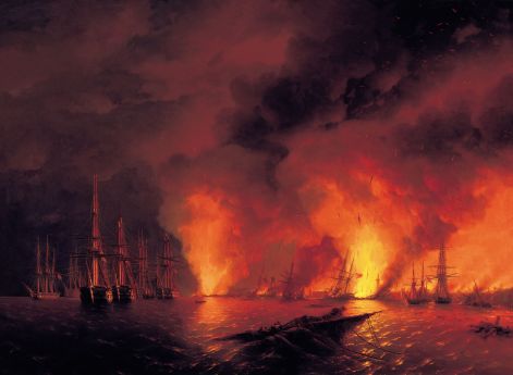 Синопский бой 18 ноября 1853 года (Ночь после боя).