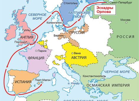 Русско-турецкая война 1768–1774 гг.Кампания 1769 г. Переход русского флота в Средиземное море