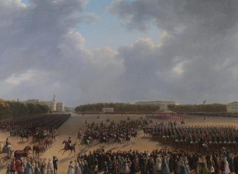 Парад по случаю окончания военных действий в Царстве Польском 6 октября 1831 года на Царицыном лугу в Петербурге