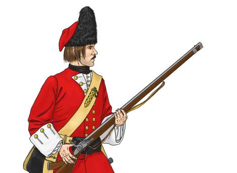 Гренадеры солдатских полков с ручными мортирками при осаде шведской крепости. 1704 - 1709 гг.