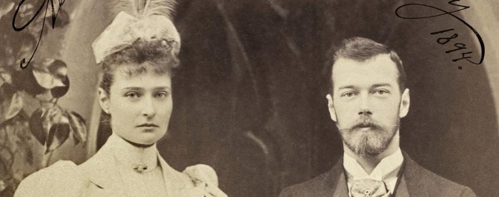 Цесаревич Николай Александрович и принцесса Аликс (буд. Александра Фёдоровна) в день помолвки. 8 апреля 1894 г.