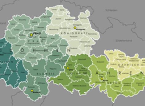 Карта протектората Богемия и Моравия
