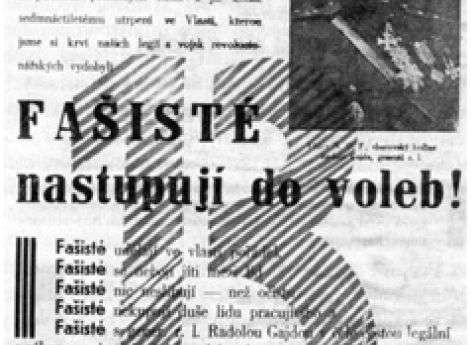 Предвыборная листовка «Фашистского национального сообщества» с фотографией генерала Гайды. 1935 г.