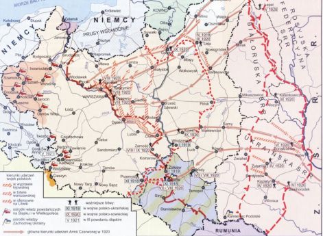 Создание Польской республики и присоединение к ней прилегающих территорий в ходе военных действий.