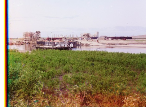 Строящийся ж/д мост через Тобол около Ялуторовска.