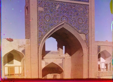 Бухарское ханство, г. Бухара. Образцы мозаики стен в Старой Бухаре.