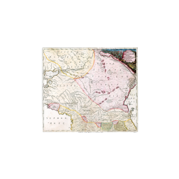 Положение мест между Черным и Касписким морями, представляющее Кубань, Грузинскую землю и остальную часть реки Волги с ее устьем.