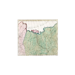 Часть Ледяного моря с устьем реки Лены и северной частью Якуцкого уезда