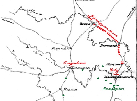 Движение к Детчину