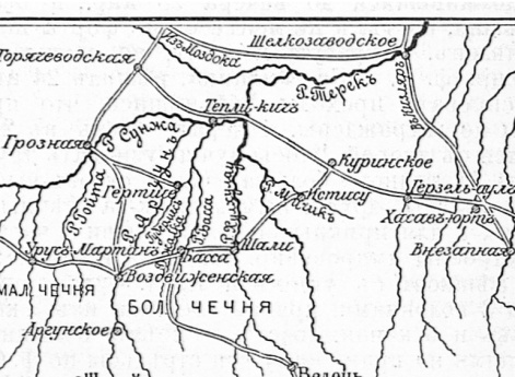Район боевых действий в 1852-1855 годах в долине реки Джалка