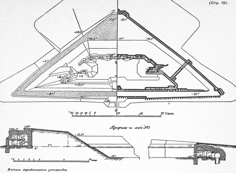 Проект крепостного форта Д.Ф.Лихачева с использованием принципа независимости вала от рва