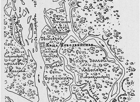 Карта устьев Северной Двины