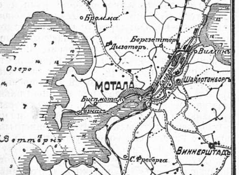 Город Мотала и окрестности.