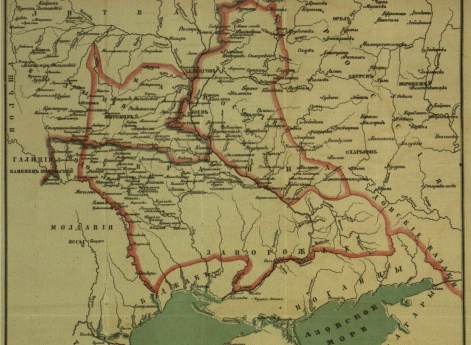 Карта Малороссии, Украины и Запорожья с соседними государствами в XVII веке.