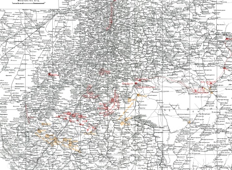 Схема к событиям с 22 июля по 10 августа 1904 года