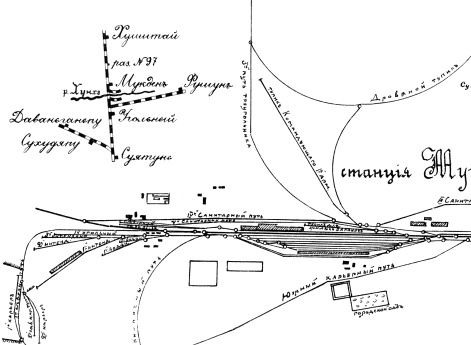 Мукденская группа станций. Фушунская, Западная и Осадная ветви
