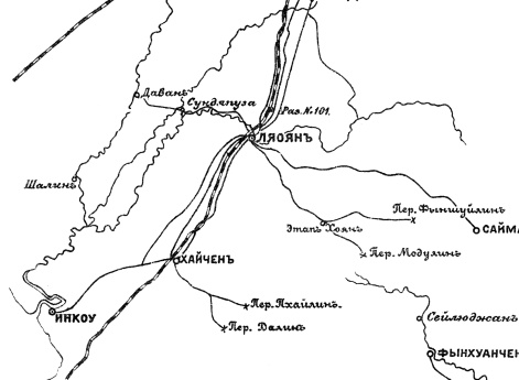 Грунтовые пути, разработанные к маю 1904 года