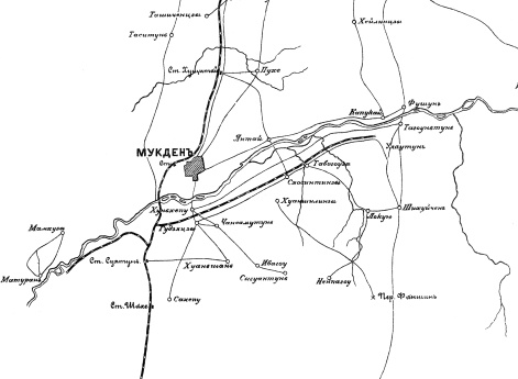 Мукденская сеть грунтовых дорог к февралю 1905 года