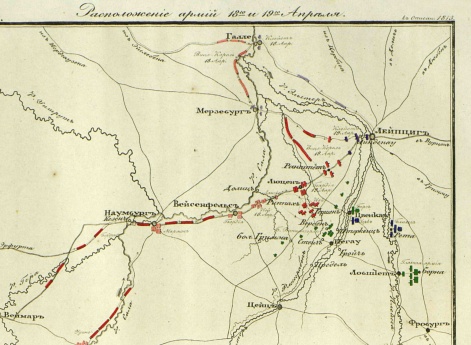 Расположение армий 18 и 19 апреля
