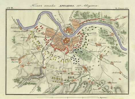 План атаки Дрездена 14 августа