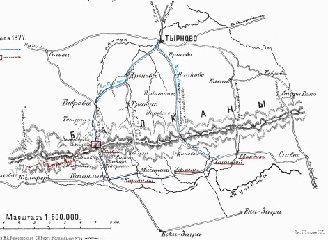 Бои за Шипкинский проход с 5 июля по 28 декабря 1877. A. Положение 7 июля 1877