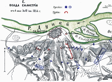 Восточная война 1853-56 в Европе и Азии. Е. Осада Силистрии от 4 до 10 июня 1854 года