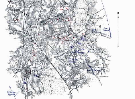 Бой при Обер-Сельк и Ягель. 3-го февраля 1864 года. Положение к 3-м часам пополудни
