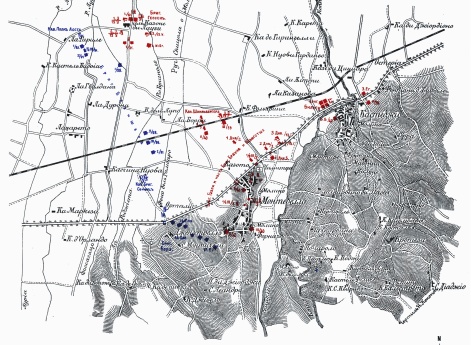 Бой при Монтебелло 20 Мая 1859. Положение сторон в 4 часа 30 минут пополудню