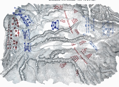 Сражение при Каинлы 19 июня/1 июля 1829 года. Положение в 2 часа дня