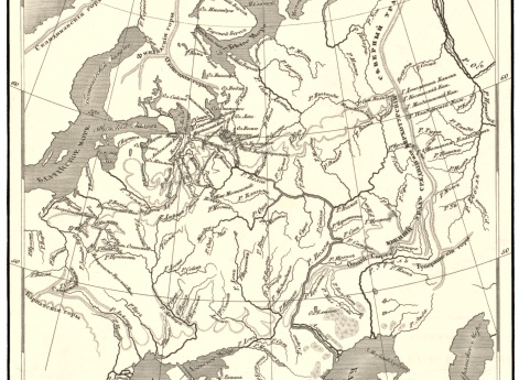 Орографическая и Гидрографическая карта европейской России