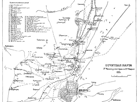 Отчетная карта 2-й Маньчжурской Армии на 25 февраля 1905 года