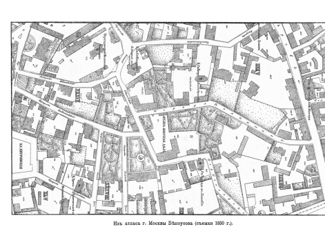 План здания архива Министерства иностранных дел в Колпачном переулке.