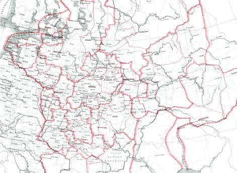 Административная карта Европейской России 1775 года