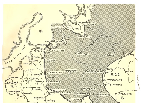 Политическая карта России в сентябре 1918 года