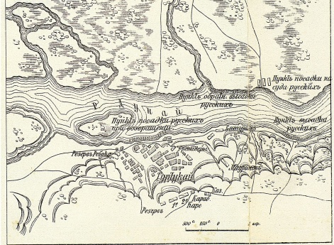 Карта: Поиск Суворова на Туртукай 10 мая 1773 года