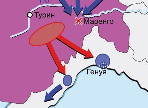 Вторая антифранцузская коалиция 1798–1802 гг. Карта кампании в Италии в 1800 г.