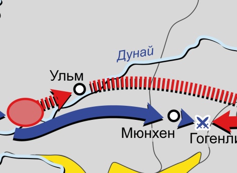 Вторая антифранцузская коалиция 1798–1802 гг. Карта кампании на Верхнем Рейне в 1800 г.