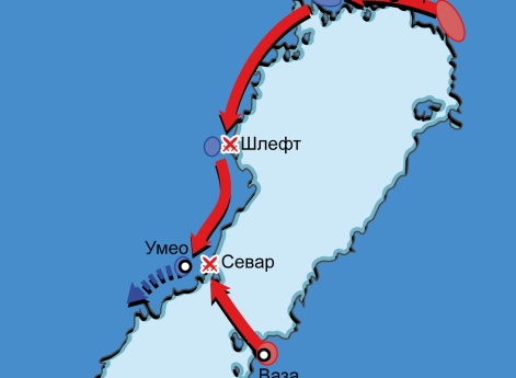 Русско-шведская война 1808-1809 гг. Карта кампаний 1809 г.