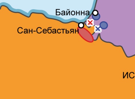 Первая антифранцузская коалиция 1792–1795 гг. Карта кампании на Пиренеях в 1793 г.