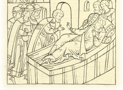 Великий князь Василий Иванович посылает своего дворецкого Ивана Юрьевича Шигону к своему духовному отцу Алексию протопопу и велит принести запасные дары из церкви.