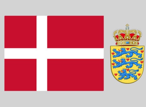 Флаг и герб Королевства Дания
