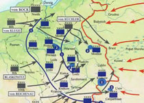Карта наступления немецкой и советской армий