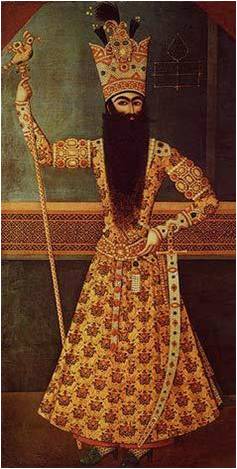 Фатх Али шах Каджар (1797-1834), придворный портрет кисти художника Мехр Али, 1813 г.