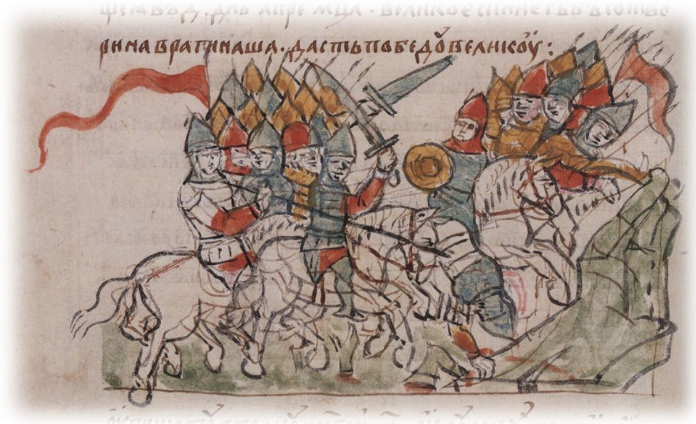 Бегство половцев с поля боя и преследование их русскими войсками