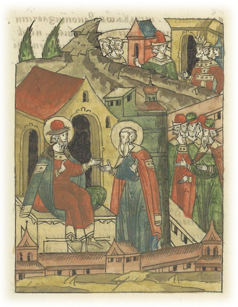 Князь Михаил Черниговский, собираясь идти в Орду обличить Батыя, заставляющего русских князей принимать его веру, находит единомышленника боярина Феодора.