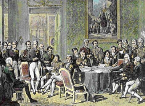 Венский конгресс. Гравюра Ж. Годфруа по рисунку Ж. Б. Изабе. XIX век